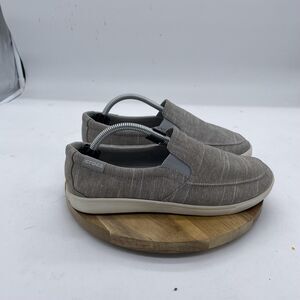 Crocs Citilane Low Slip On Shoes Womens 8 Grey Canvas Loafer Comfort Casual